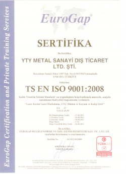 ISO 9001:2008 KALİTE SİSTEMİMİZ